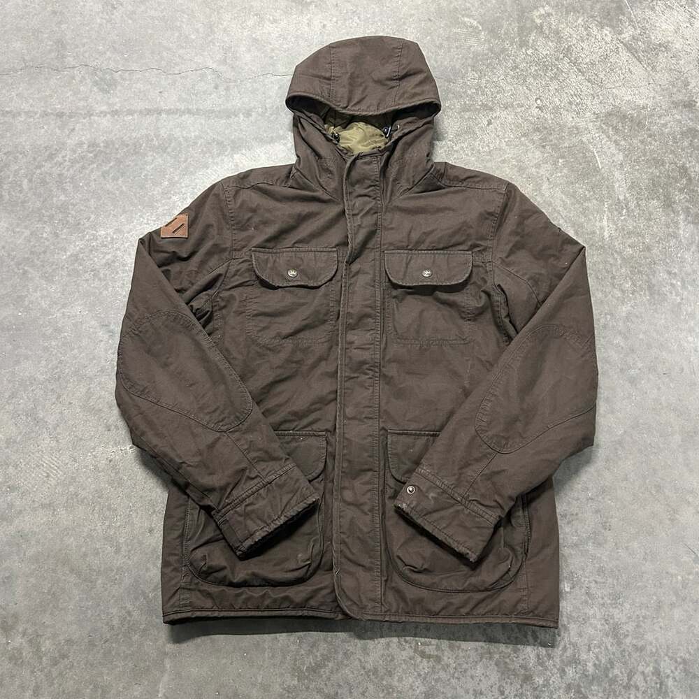 I. Spiewak & Sons L Brown Thinsulate Hooded Field Jacket Military Utility Coat